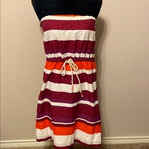 ❤️2 for $10 Vibrant Strapless Striped Dress